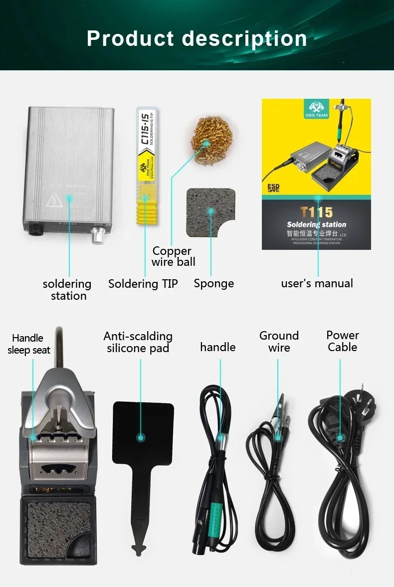 C115 Nano Soldering Iron Station - OSS T115 마이크로 나노 전기 납땜