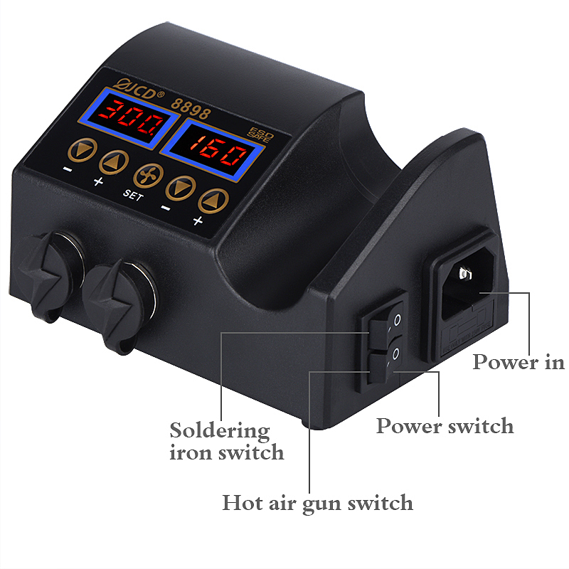JCD 8898‑16 750W 2‑인‑1 LCD 디지털 - 2 In 1 Soldering Rework Station 750W 리뷰 및 가격